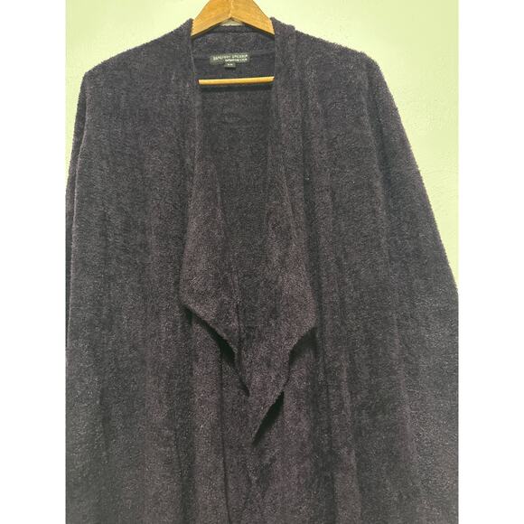 Barefoot Dreams Bamboo Chic Lite Waterfall Open Cardigan S/M Purple Ultra Soft - Picture 3 of 12
